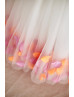Ivory Satin Tulle Flower Girl Dress With Flower Petals